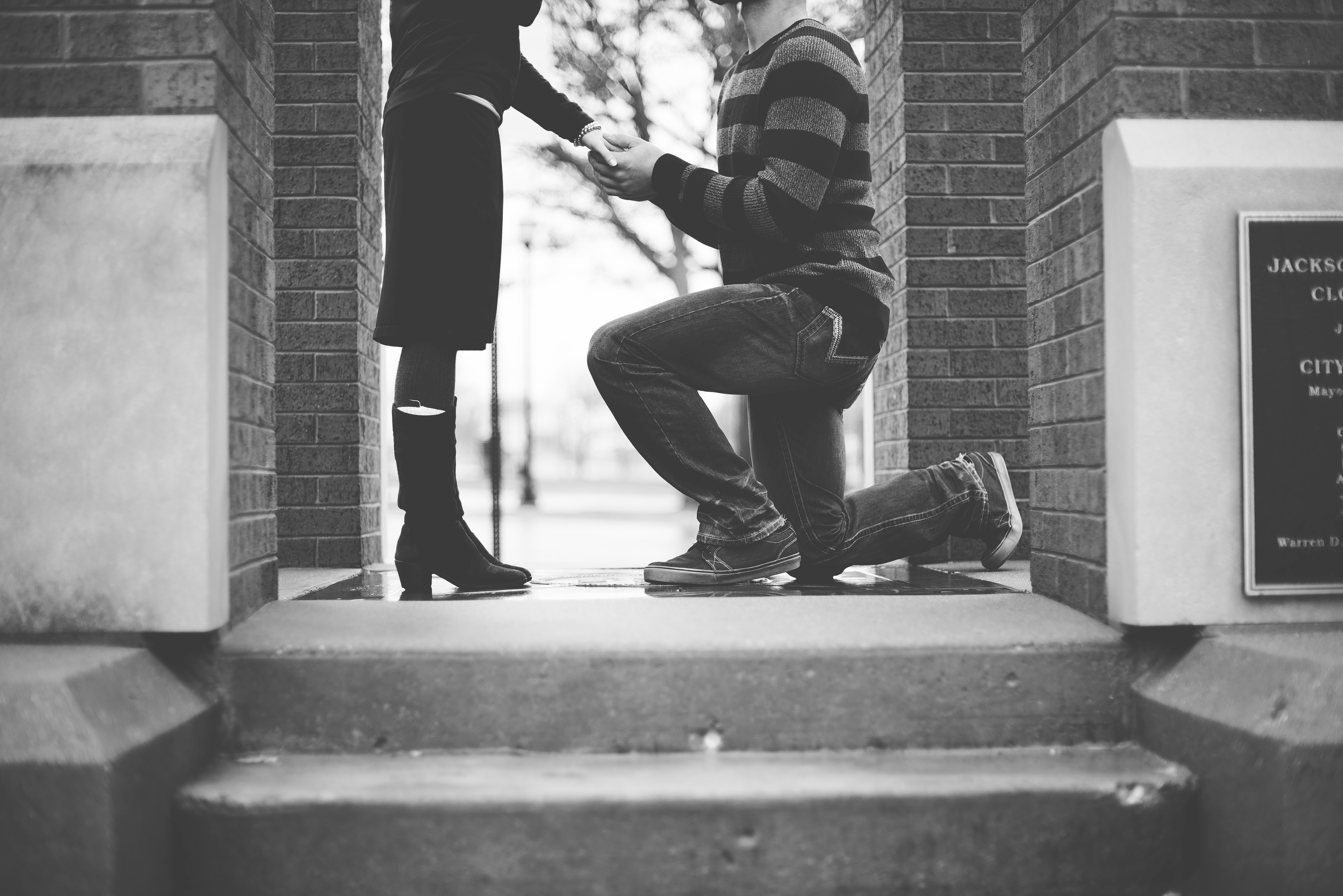 man-proposing-black-white