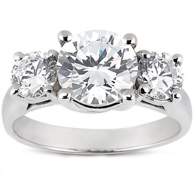 three stone diamond ring