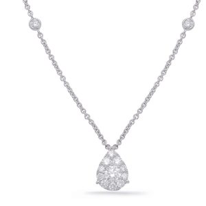 White Gold Three Prong Neck