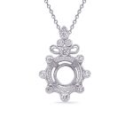 White Gold Diamond Pendant For 2.00ct