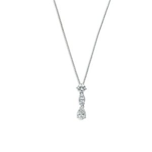 White Gold Three Stone Pendant