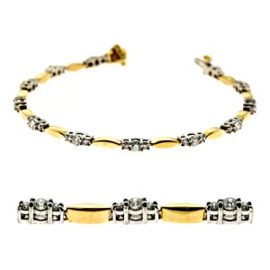 Yellow & White Gold Diamond Bracelet