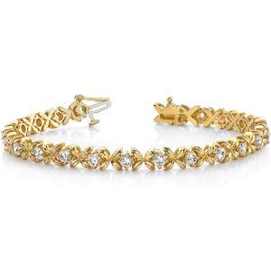 Grooved  X  Bracelet