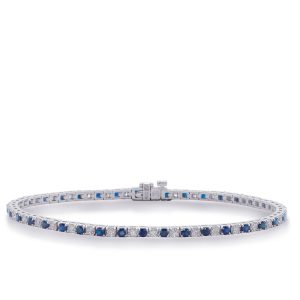Sapphire & Diamond Tennis Bracelet