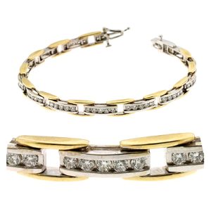 Two Tone Diamond Bracelet