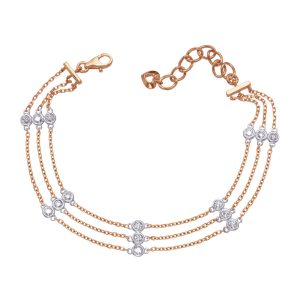 Rose White Gold Diamond By The Yard Brac