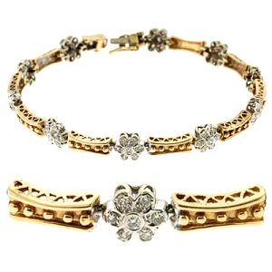 Yellow & White Gold Diamond Bracelet