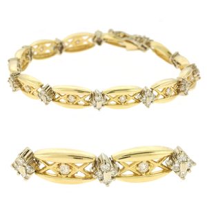 Yellow & White Gold Diamond Bracelet