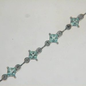 Aquamarine./diamond Bracelet