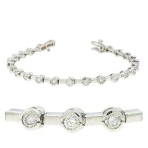 Tube Set Diamond Bracelet