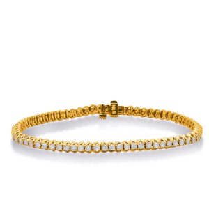 Yellow Gold Diamond Tennis Bracelet