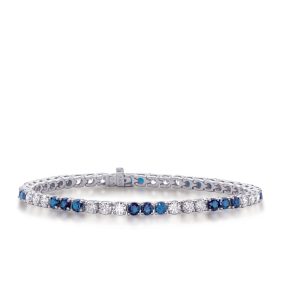 Diamond & Sapphire Tennis Bracelet
