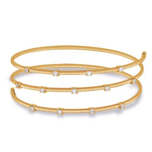 Yellow and White Gold Bangle Italia
