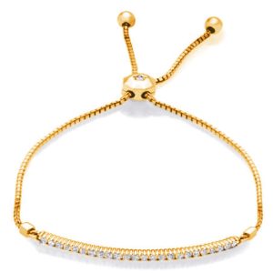 Yellow Gold Bolo Diamond Bracelet