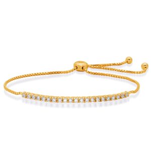 Yellow Gold Bolo Diamond Bracelet