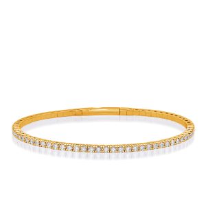 Yellow Gold Flexible Bangle Bracelet