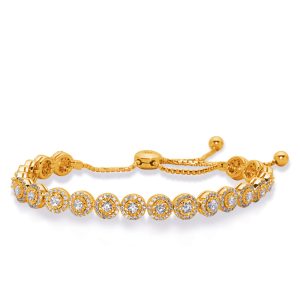 Yellow Gold Bolo Diamond Bracelet