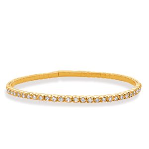 Yellow Gold Flexible Bangle Bracelet