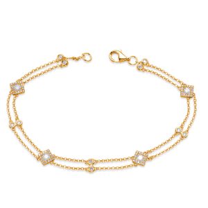 Yellow Gold Diamond By The Yard Bracelet