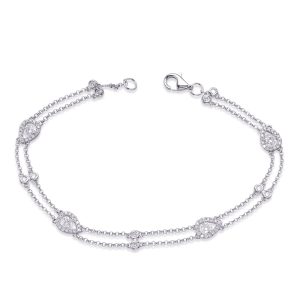 White Gold Diamond By The Yard Bracelet