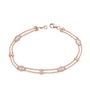 Rose Gold Diamond By The Yard Bracelet