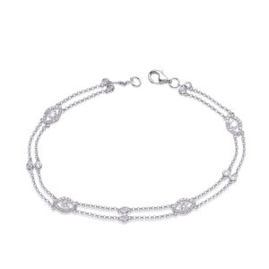 White Gold Diamond By The Yard Bracelet