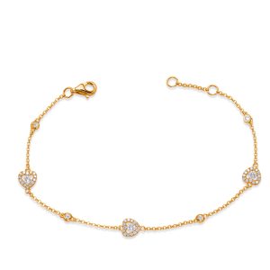 Yellow Gold Diamond By The Yard Bracelet