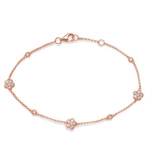 Rose Gold Diamond By The Yard Bracelet