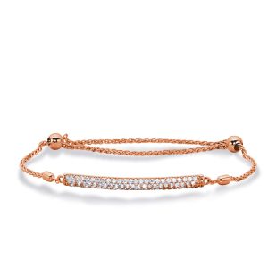 Rose Gold Bolo Diamond Bracelet