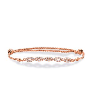 Rose Gold Bolo Diamond Bracelet
