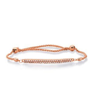 Rose Gold Bolo Diamond Bracelet