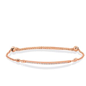 Rose Gold Bolo Diamond Bracelet