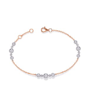 Rose & White Gold Diamond Bracelet