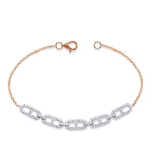 Rose & White Gold Diamond Bracelet