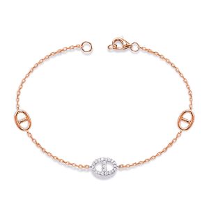 Rose  & White Gold Diamond Bracelet