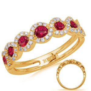 Yellow Gold Ruby & Diamond Ring