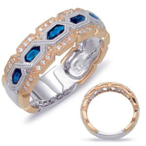 Rose & White Gold Sapphire & Diamond Rin