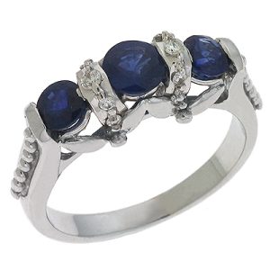 Sapphire./diamond Ring