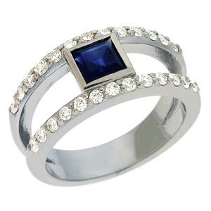 Sapphire & Diamond Ring