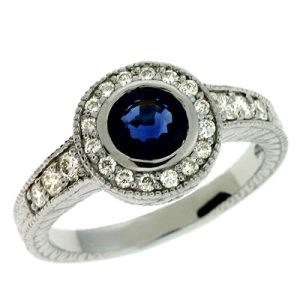 Sapphire & Diamond Ring