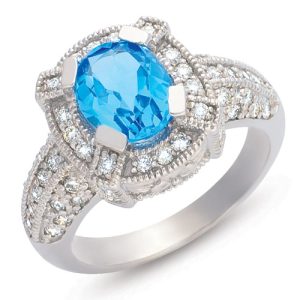 Peridot & Diamond Ring