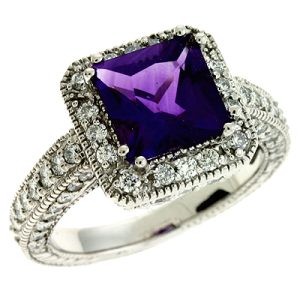 Blue Topaz & Diamond Ring