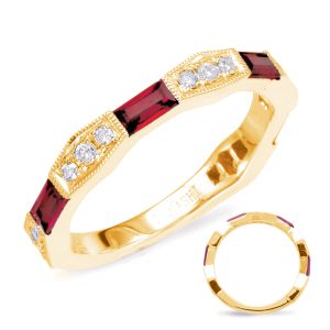 Yellow Gold Ruby & Diamond Ring