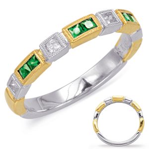 Yellow & White Gold Emerald & Diamond