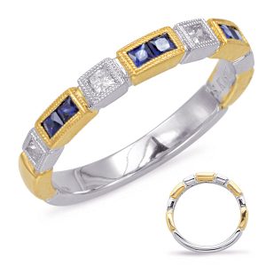 Yellow & White Gold Sapphire & Diamond