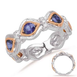 Rose & White Gold Sapphire & Diamond Rin