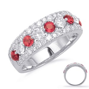 Platinum Ruby & Diamond Ring