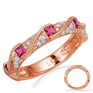 Rose Gold Ruby & Diamond Ring