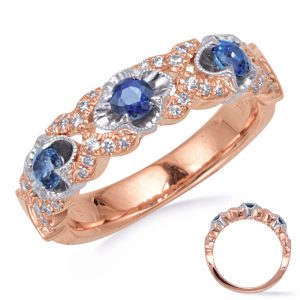 Rose & White Gold Sapphire & Diamond Rin