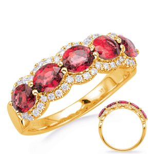 Yellow Gold Ruby & Diamond Ring
